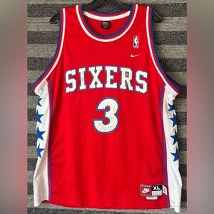 Vintage 90’s Nike Rewind Allen Iverson Philadelphia 76ers Swingman Jersey XL